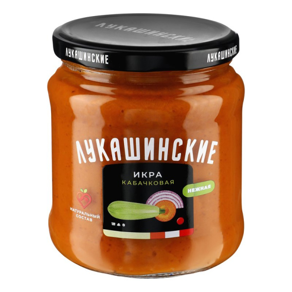 Икра Лукашинские кабачковая нежная 460г
