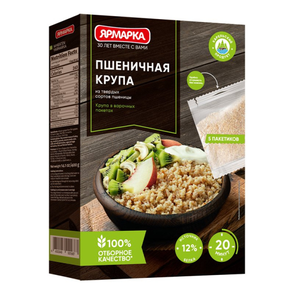 Крупа Ярмарка пшеничная отборная 400г