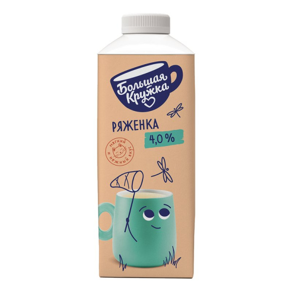 Ряженка Большая кружка 4% 500г