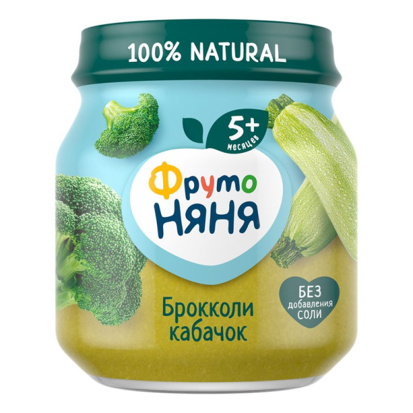 Пюре Фруто-няня из брокколи и кабачков с 5 мес 110г