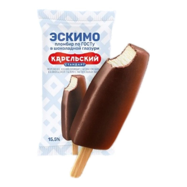 Мороженое Карельский стандарт эскимо пломбир 70г
