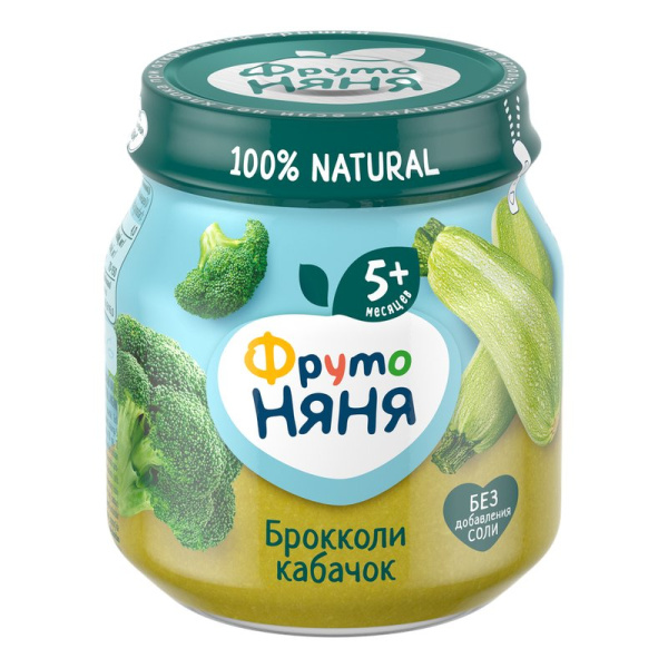 Пюре Фруто-няня из брокколи и кабачков с 5 мес 110г