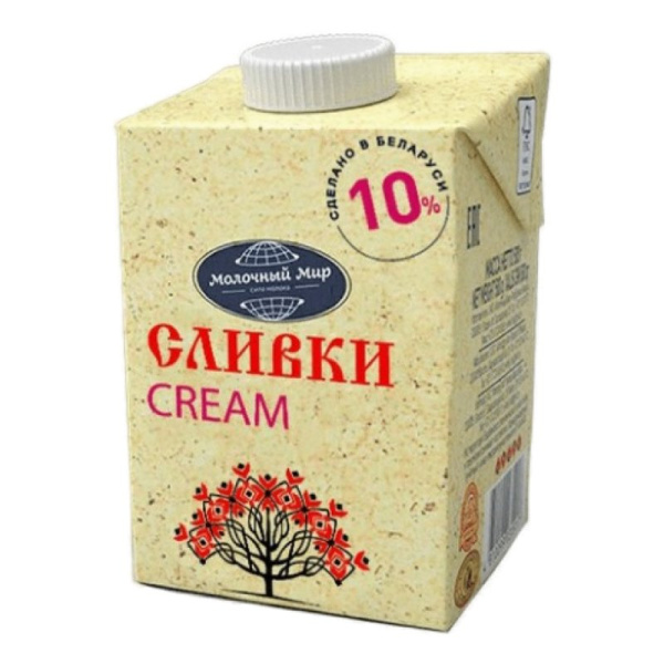 Сливки Молочный мир питьевые стерилизованные 10% 500г