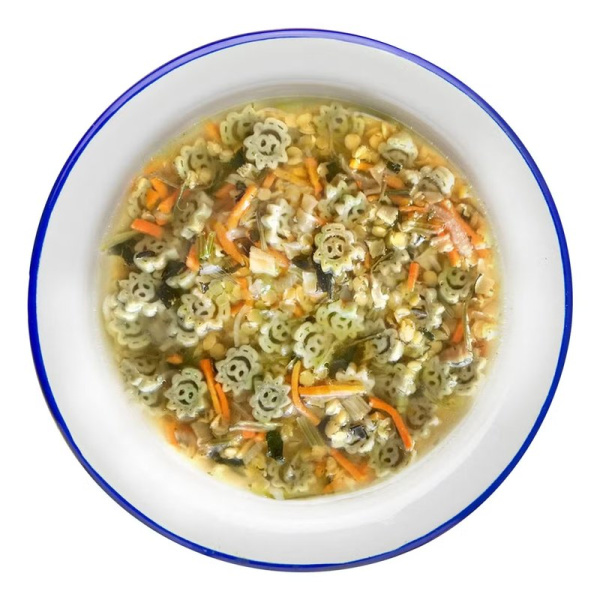 Супчик Смешарики с макарошками, чечевицей и шпинатом 160г