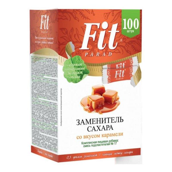Заменитель сахара №17 Фит Парад со вкусом карамели 100шт 50г