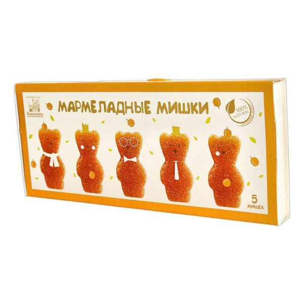 Мармелад Коломчаночка Мишки натуральный абрикосовый 155г