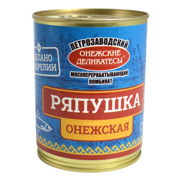 Ряпушка Онежские деликатесы натуральная с добавлением масла 340г ж/б ключ