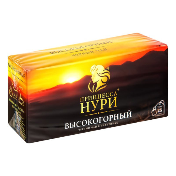 Чай Нури высокогорный байховый черный 25пак. 50г (СП)