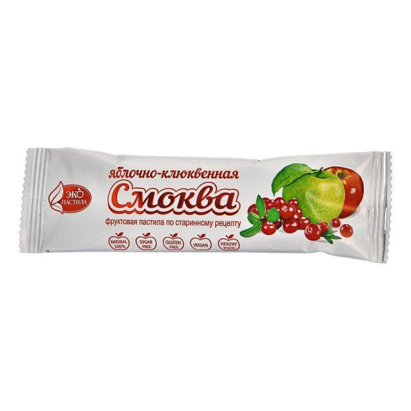 Смоква Эко пастила яблочно-клюквенная 30г