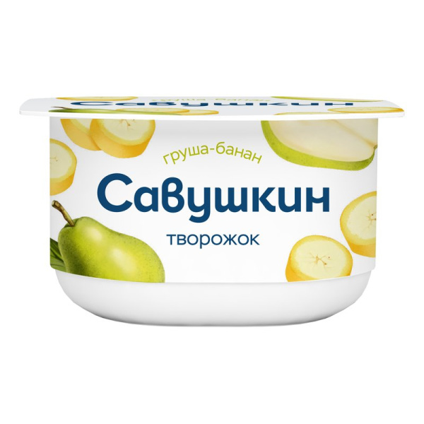 Паста творожная Савушкин груша-банан 3,5% 120г