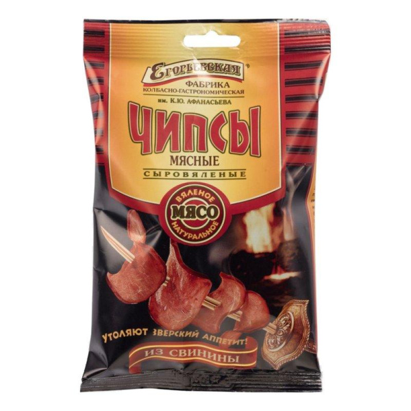 Чипсы Егорьевская мясные из свинины с/в 30г