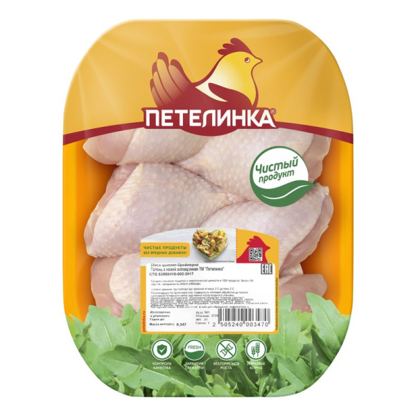 Голень Петелинка куриная с кожей охл подложка ЕАС