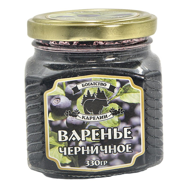 Варенье Богатство Карелии черничное 330г