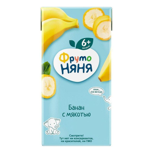 Сок Фруто-няня банан с мякотью 200мл