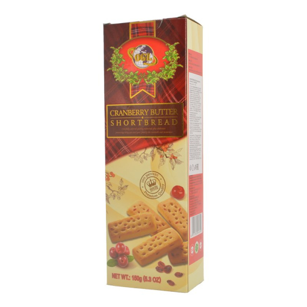 Печенье Шортбрид шотландское с клюквой 150г