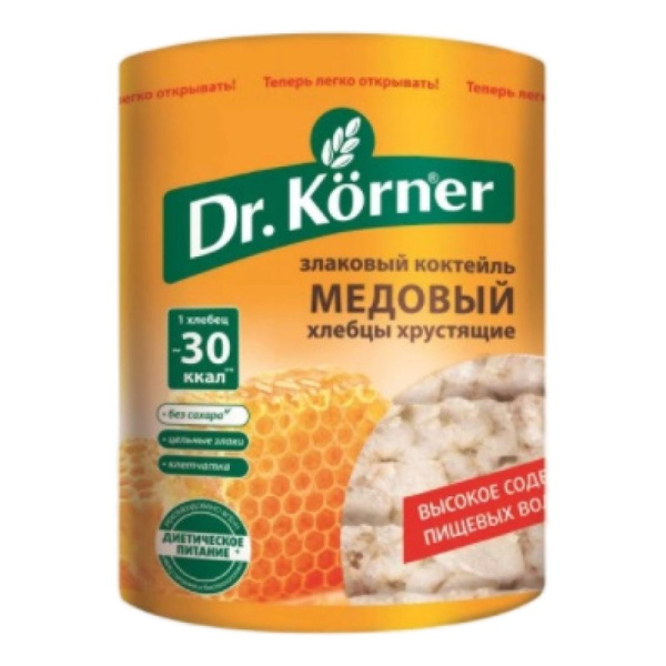 Хлебцы Dr.Korner злаковый коктейль медовые 100г