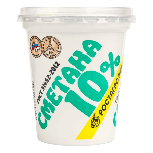Сметана РАЭ 10% 320г стакан