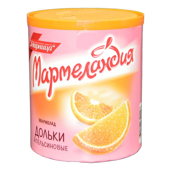Мармелад Ударница мармеландия апельсиновые дольки 250г