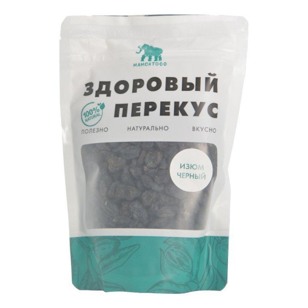 Изюм чёрный Мамонтофф сушеный 250г