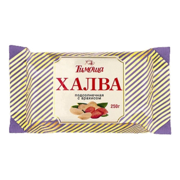 Халва Тимоша подсолнечная с арахисом 250г