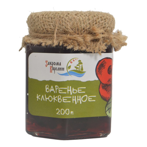 Варенье Закрома Карелии клюквенное 200г ст/б