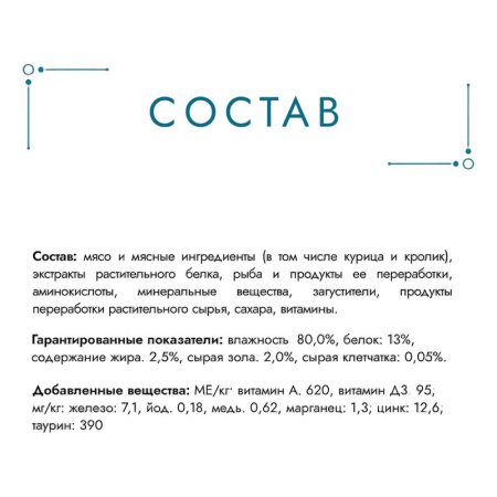 Корм для кошек Гурме Перл Мясной дуэт курица и кролик 75г