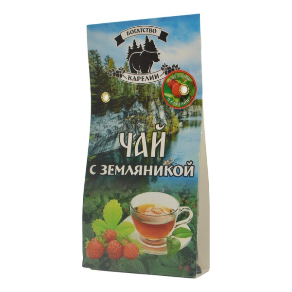 Чай Богатство Карелии с земляникой 50г
