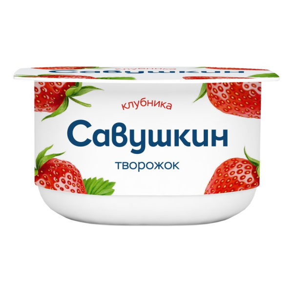 Паста творожная Савушкин клубника 3,5% 120г