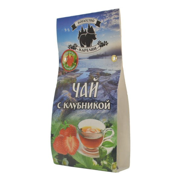 Чай Богатство Карелии с клубникой 50г