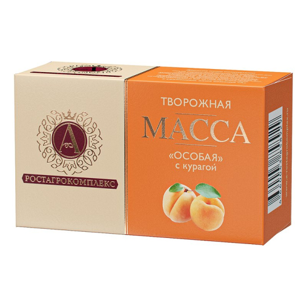 Масса творожная А.РОСТАГРОКОМПЛЕКС особая с курагой 23% 100гр