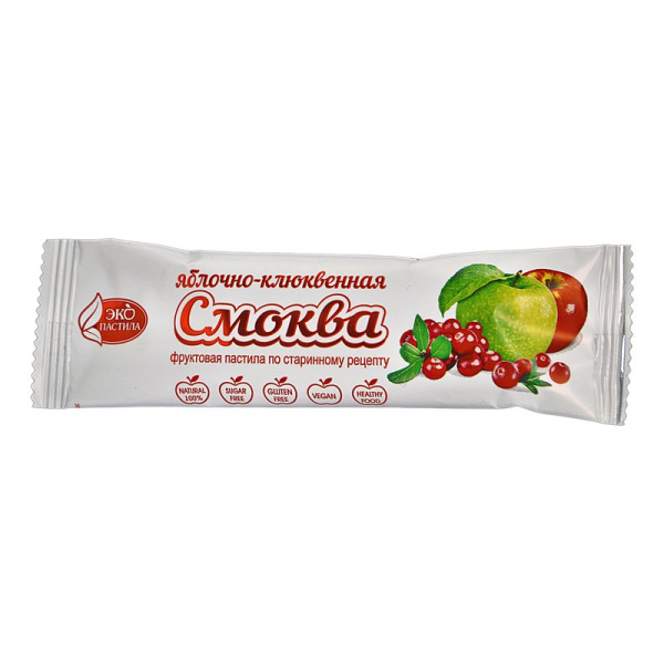 Смоква Эко пастила яблочно-клюквенная 30г