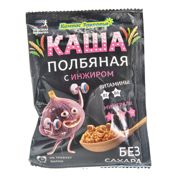 Каша Компас здоровья полбяная с инжиром 30г
