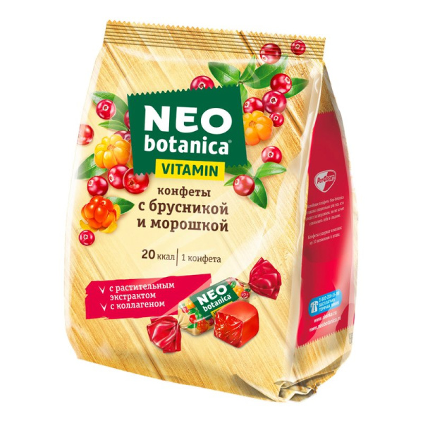 Конфеты Нео ботаника Витами с брусникой и морошкой 200г
