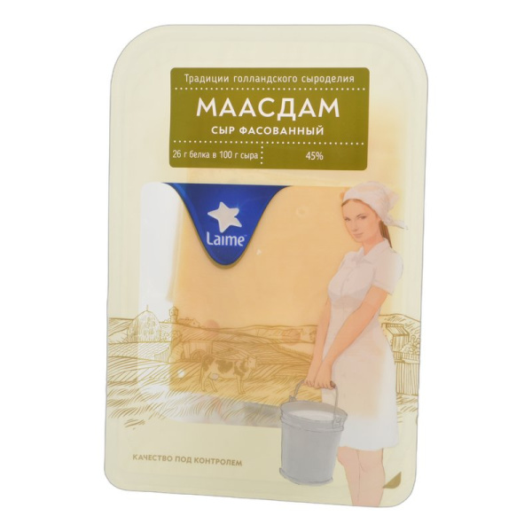 Сыр Лайме Маасдам 45% 125г