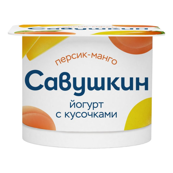 Йогурт Савушкин персик-манго 2% 120г