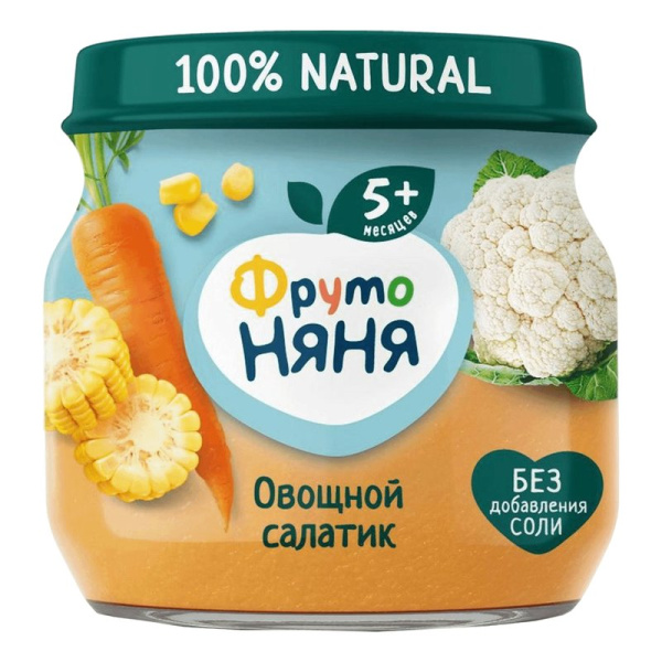 Пюре Фруто-няня овощной салатик 80г