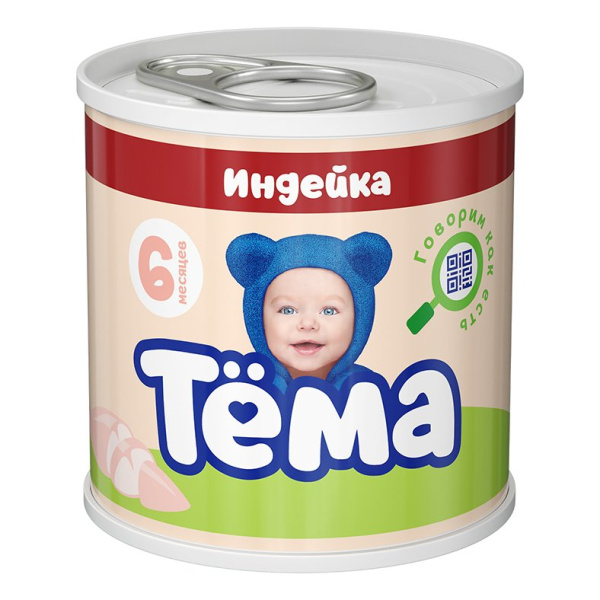 Пюре Тема индейка 90г ж/б